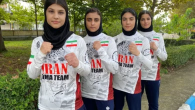 تمرین تیم ملی دختران رزمی‌کار M.M.A در اردوی ساری