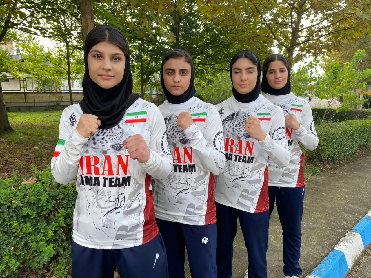 تمرین تیم ملی دختران رزمی‌کار M.M.A در اردوی ساری